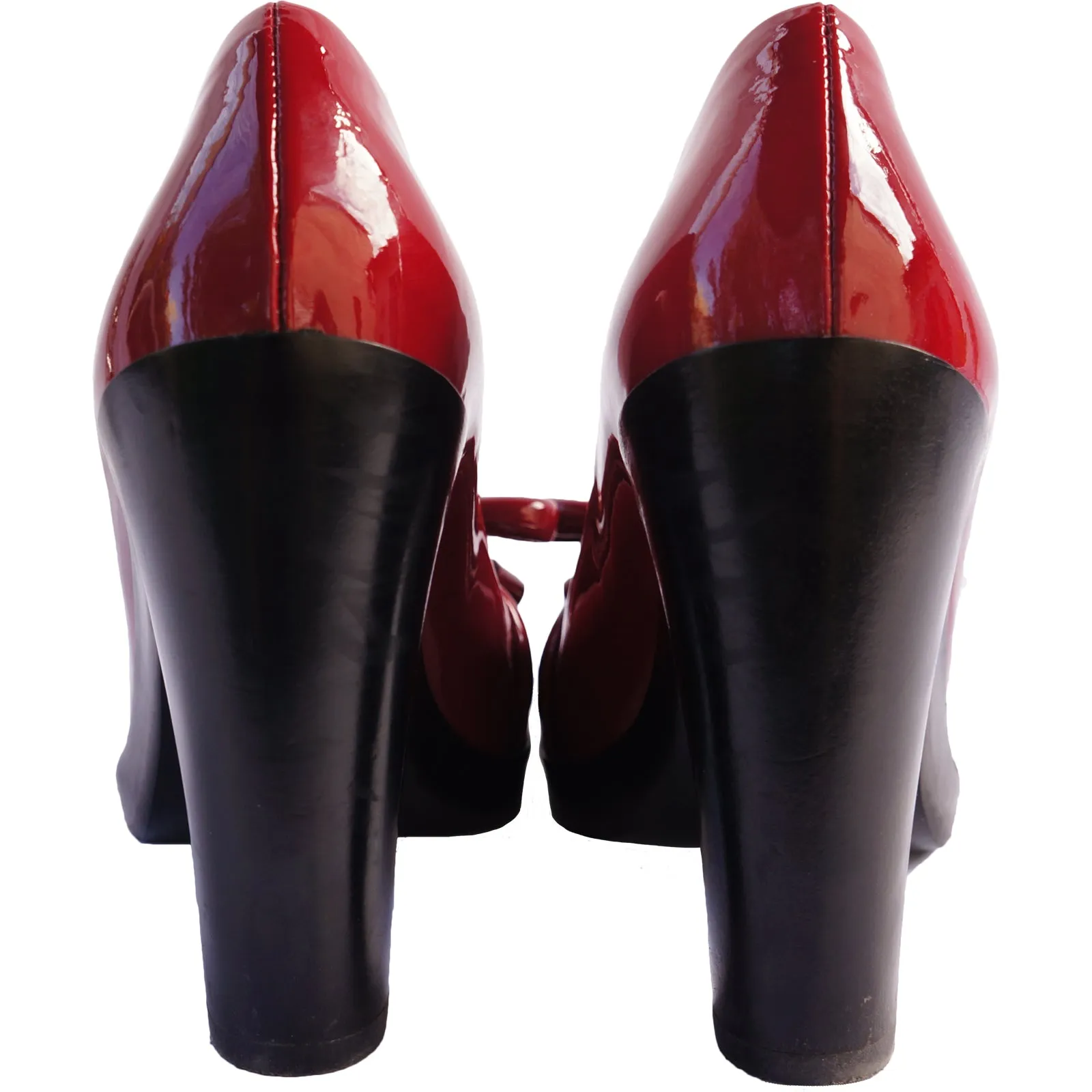 BALENCIAGA RED PATENT LEATHER KNOT PUMP