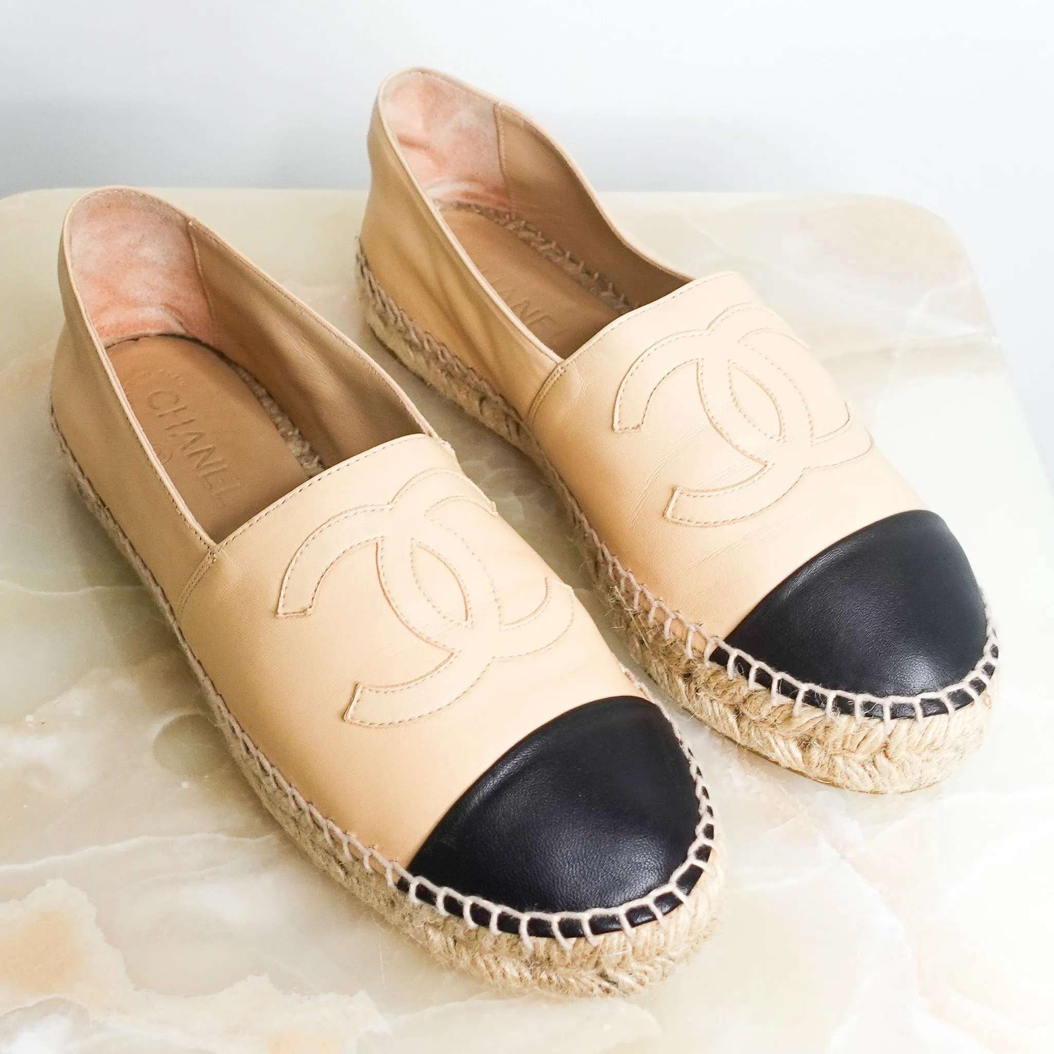 Bicolour espadrilles RRP £730