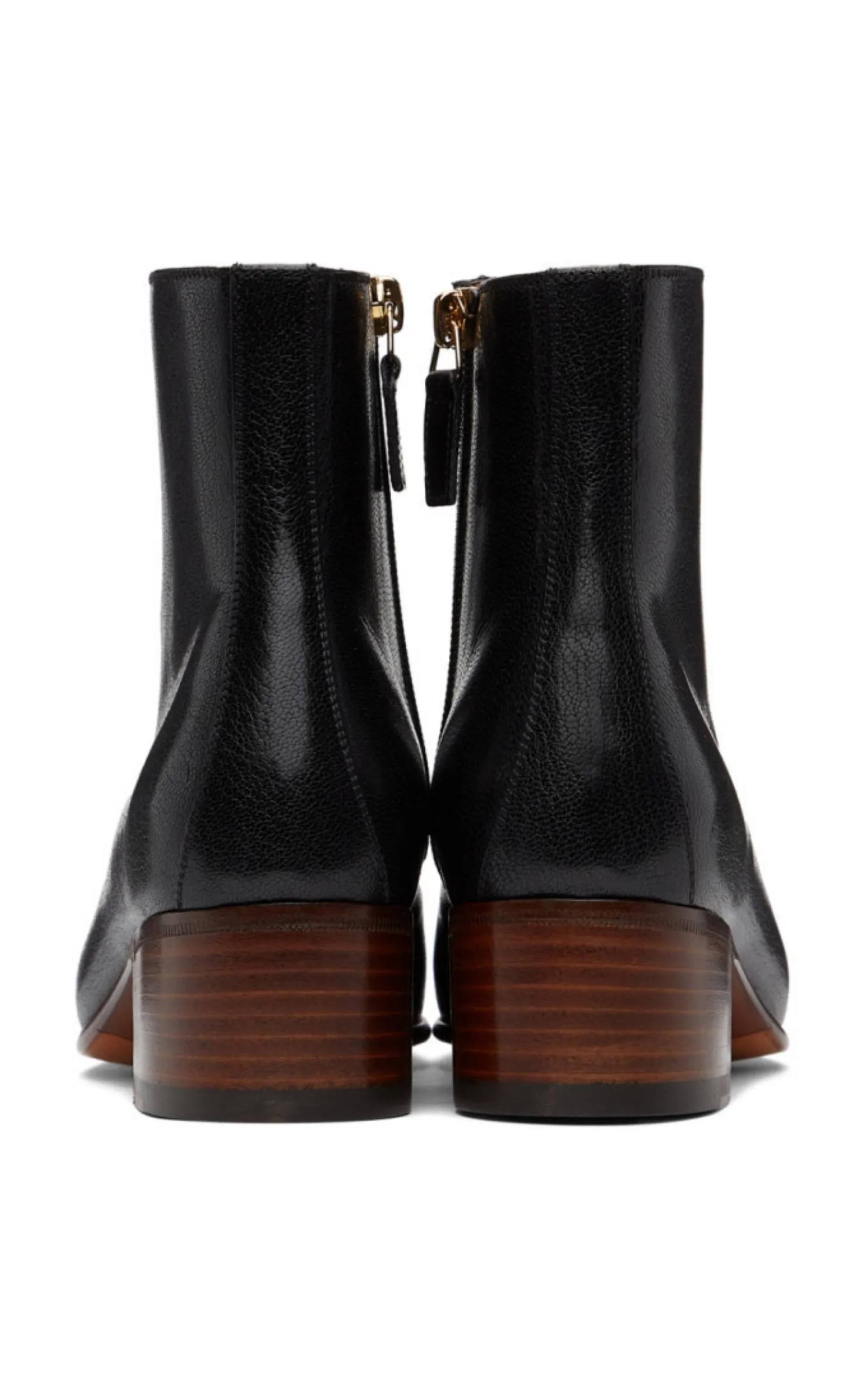 Black Interlocking G Chain Ankle Boots