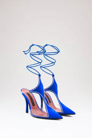 Blue Virgo Crystal Pumps