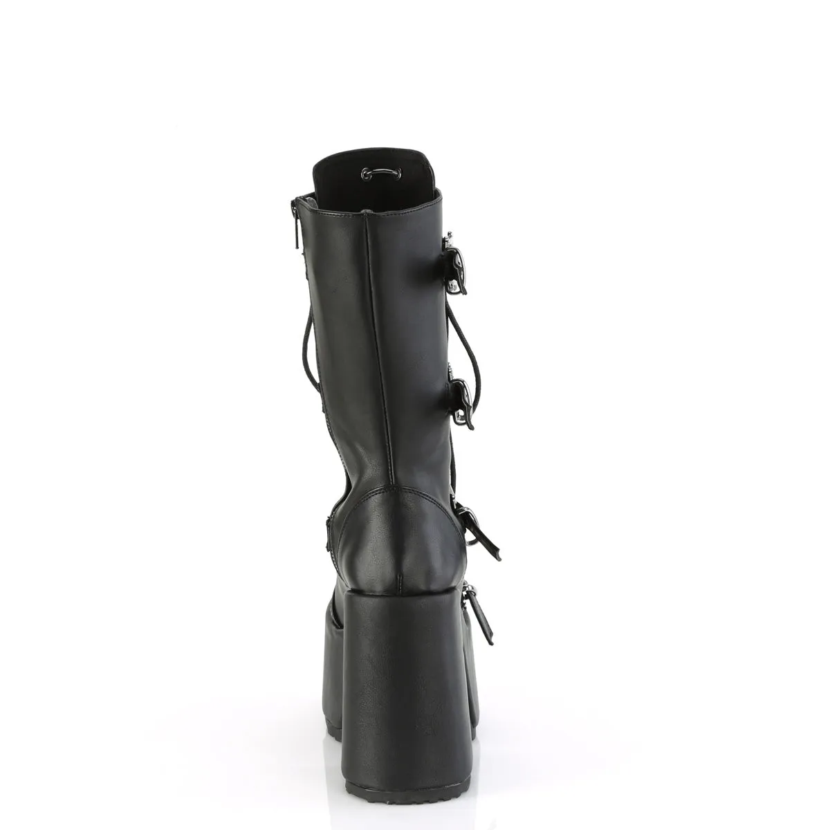 CAMEL-115 DemoniaCult Black Vegan Leather Sexy Women's Mid-Calf & Knee High Boots (Alternative Footwear)