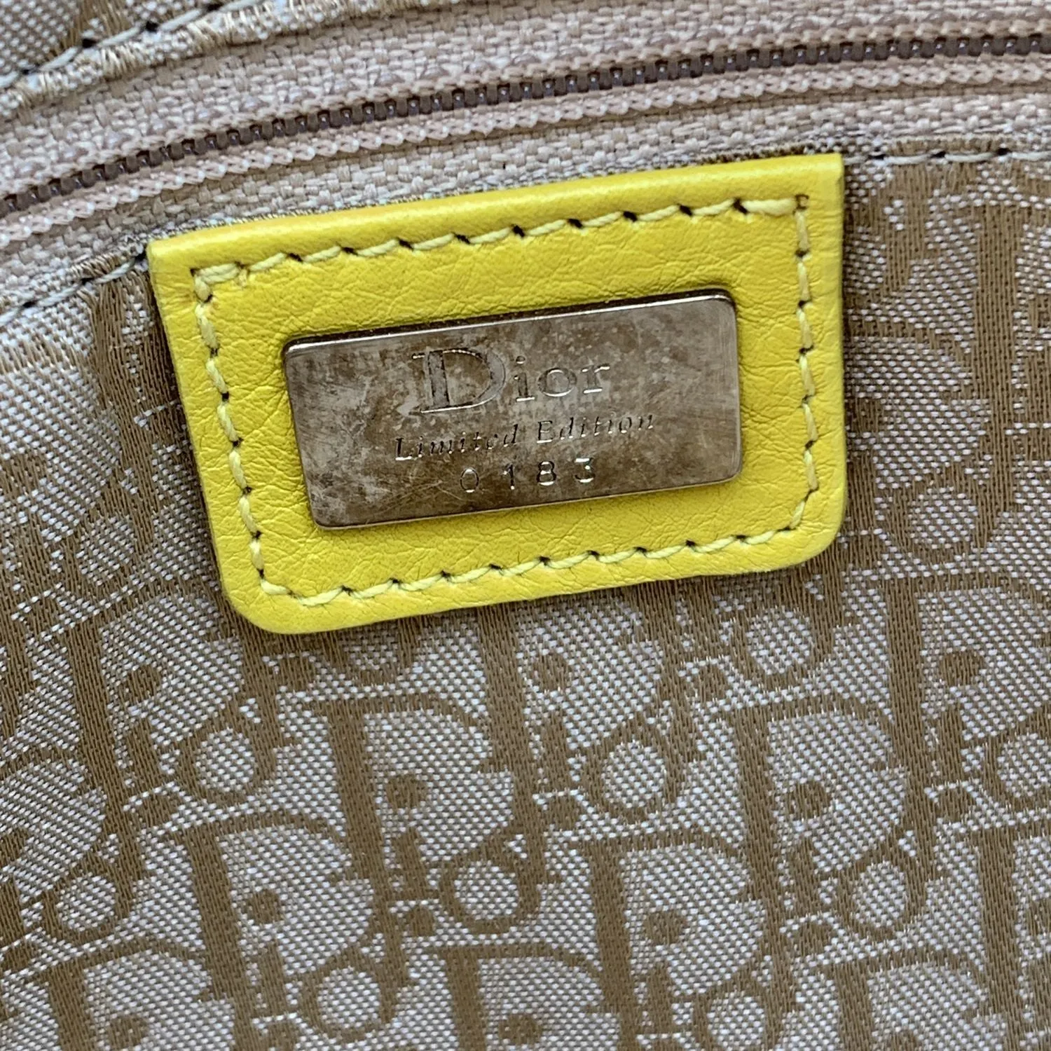 CHRISTIAN DIOR Limited Edition Yellow Raffia Flower Handbag