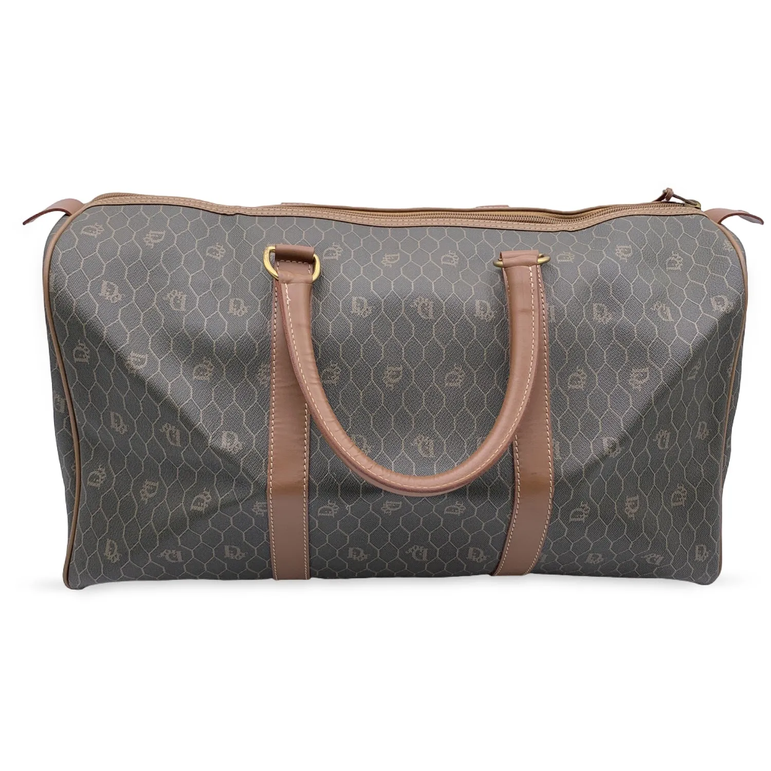 Christian Dior Vintage Monogram Duffle Travel Unisex Bag Handbag