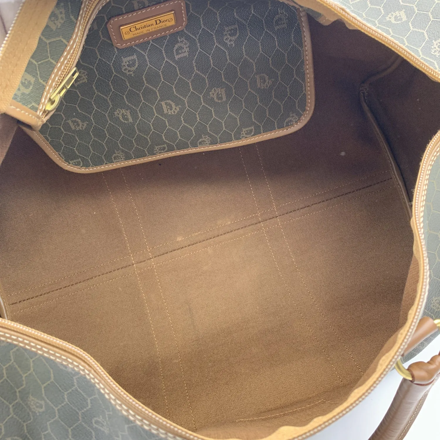 Christian Dior Vintage Monogram Duffle Travel Unisex Bag Handbag
