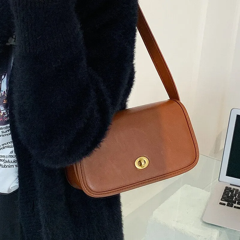 Christmas Gift Autumn/winter Texture Bag 2021 New Female Bag Niche Shoulder Bag Underarm Bag High Fashion Square Bag Handbag