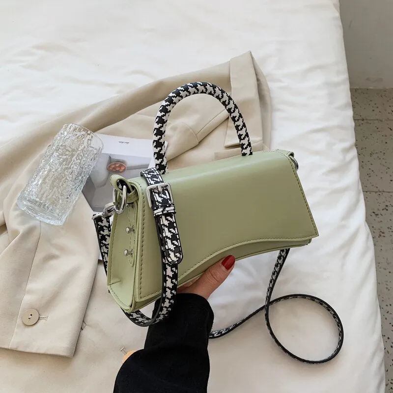 Christmas Gift с доставкой Simple Style Small PU Leather Shoulder Bags for Women 2021 Summer Luxury  Brands Trendy Elegant Baguette Handbags