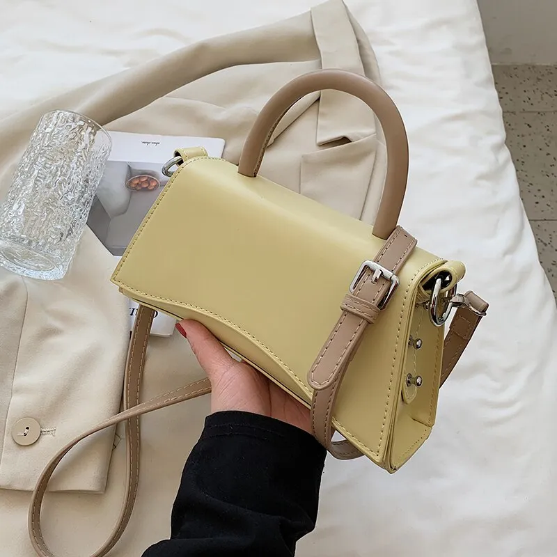 Christmas Gift с доставкой Simple Style Small PU Leather Shoulder Bags for Women 2021 Summer Luxury  Brands Trendy Elegant Baguette Handbags