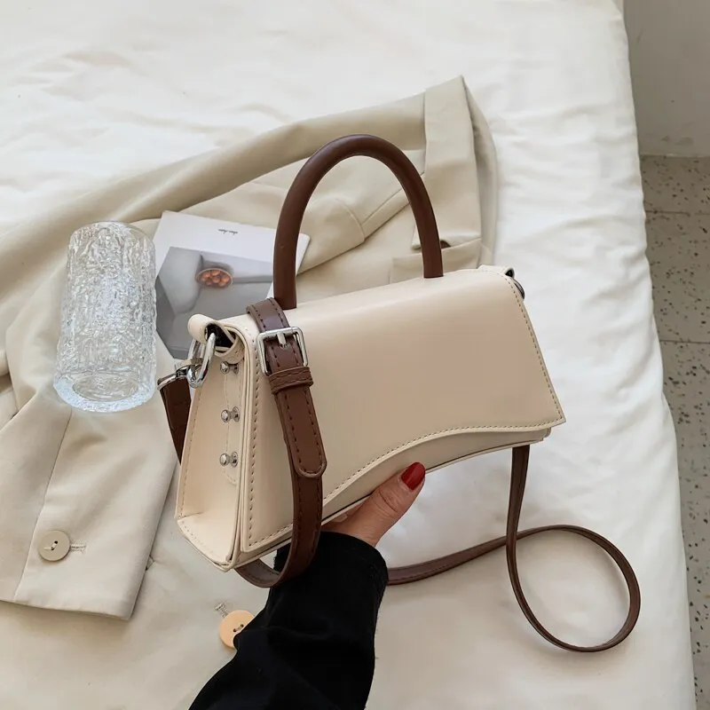 Christmas Gift с доставкой Simple Style Small PU Leather Shoulder Bags for Women 2021 Summer Luxury  Brands Trendy Elegant Baguette Handbags