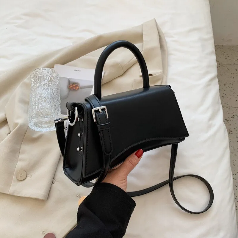 Christmas Gift с доставкой Simple Style Small PU Leather Shoulder Bags for Women 2021 Summer Luxury  Brands Trendy Elegant Baguette Handbags