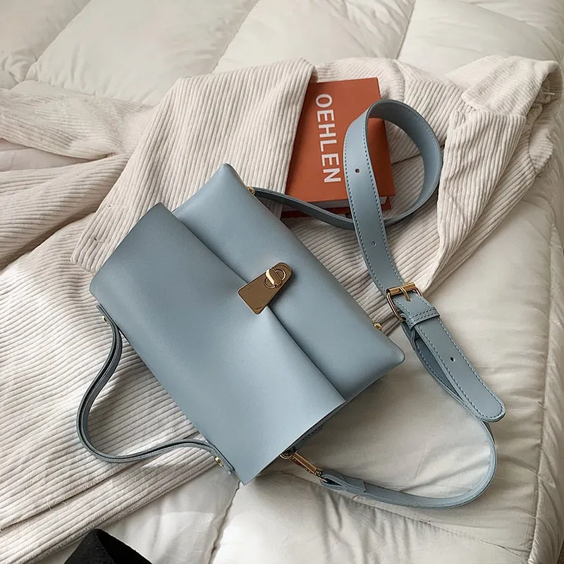 Christmas Gift Solid Color Small PU Leather Shoulder Crossbody Bags For Women 2021 Spring Simple Handbags And Purses Female Travel Totes