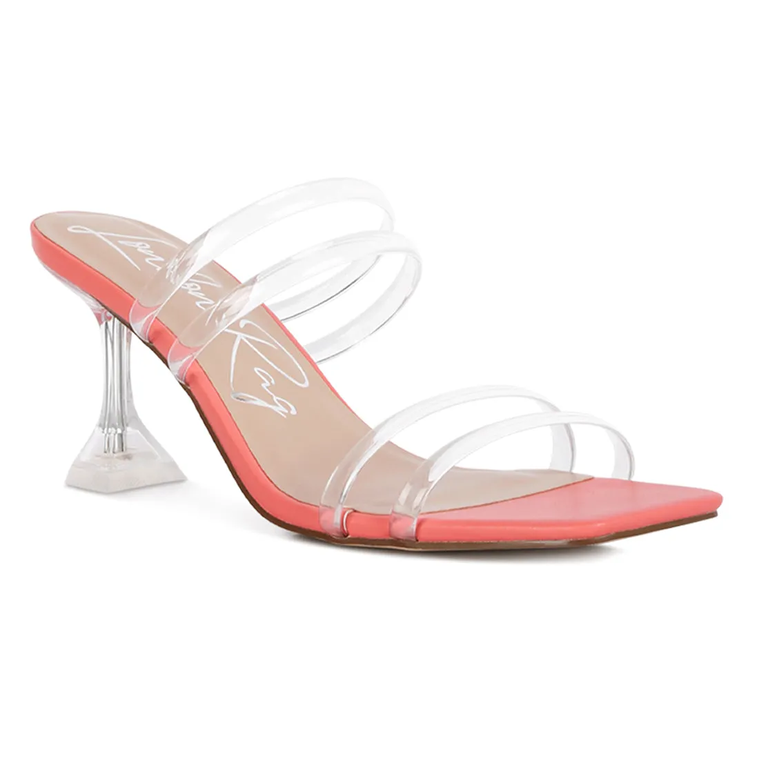 Clear Spool Heeled Sandal