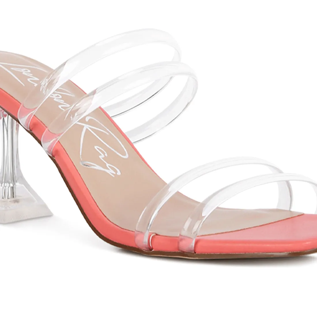 Clear Spool Heeled Sandal