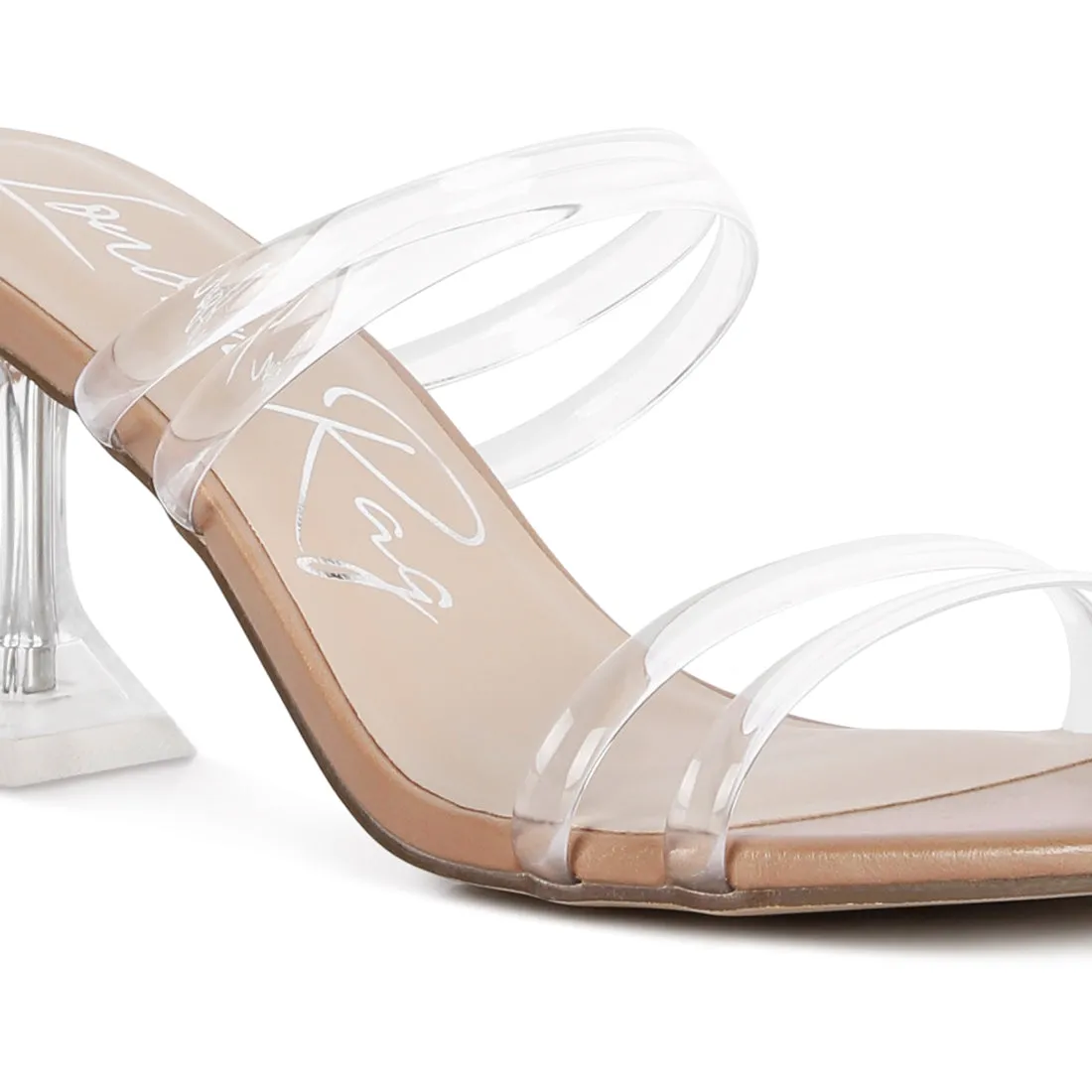 Clear Spool Heeled Sandal