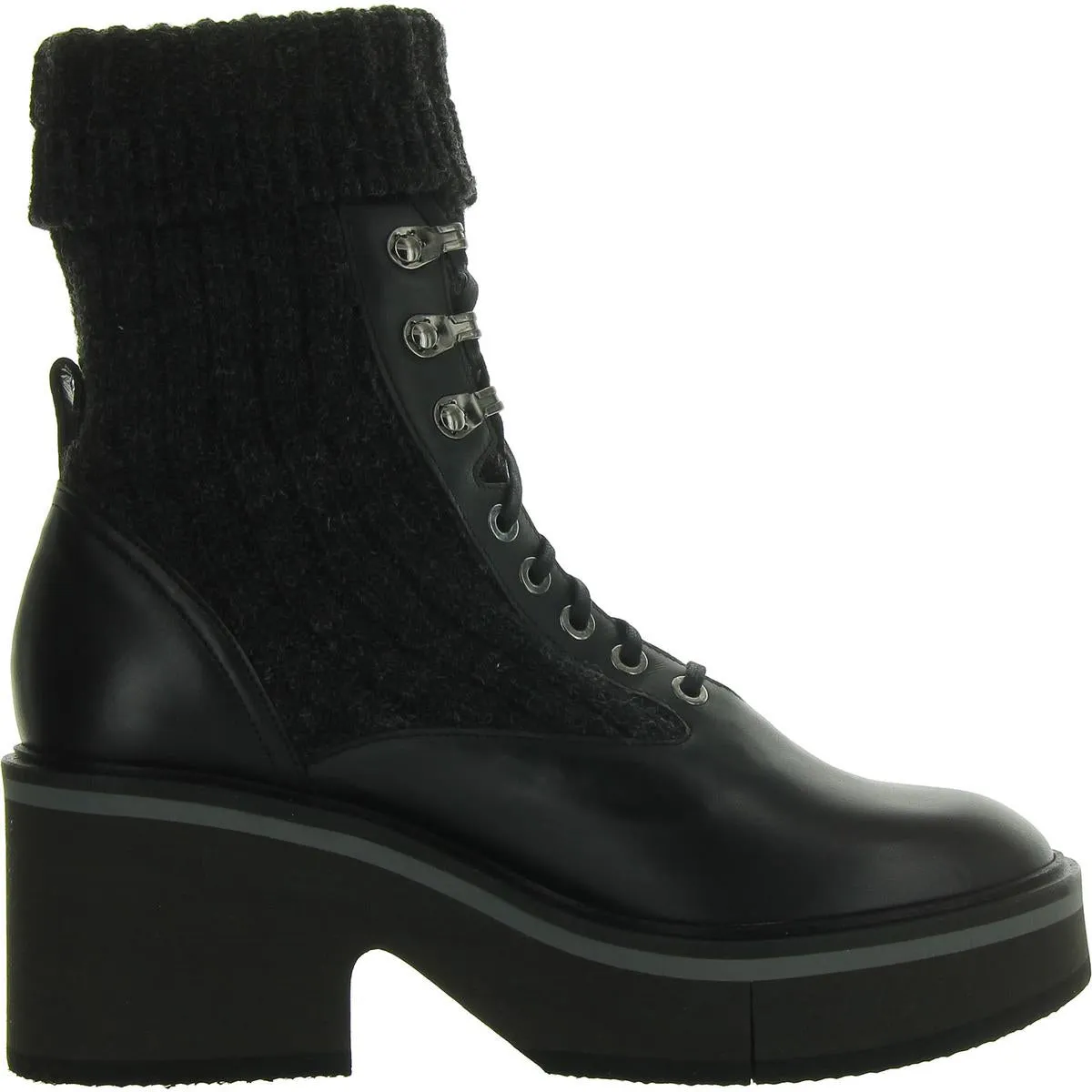 Clergerie Paris Womens V.Talco Sport Leather Shoe Mid-Calf Boots