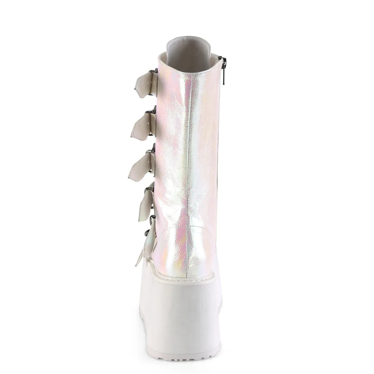 DAMNED-225 DemoniaCult Pearl Iridescent Vegan Leather Sexy Women's Mid-Calf & Knee High Boots (Alternative Footwear)