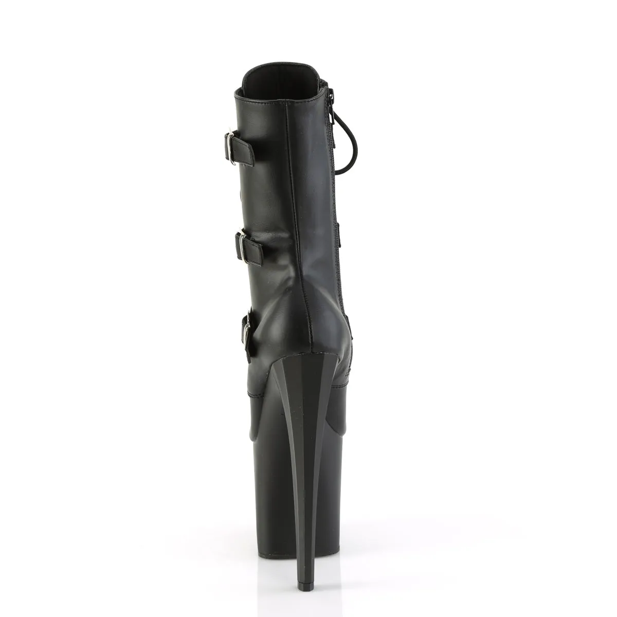ENCHANT-1043 Pleaser Black Faux Leather Sexy Platform Shoes (Pole Dancing Heels)
