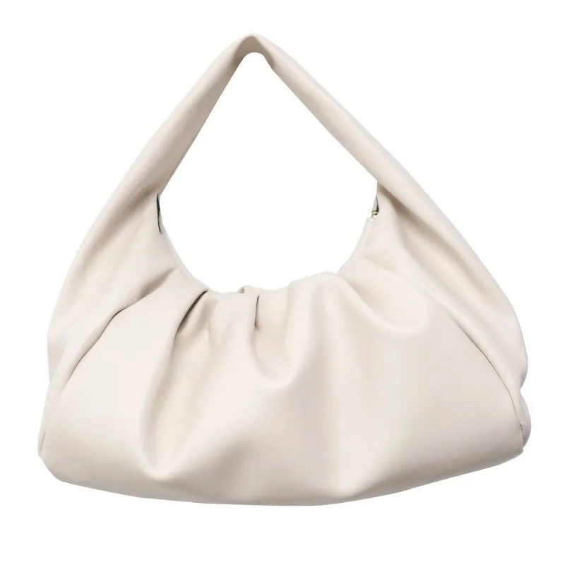 Fashion Ruched Soft Leather Cloud Bag Large Clutch Bags Women Designer Handbags High Quality Luxury Brand Shoulder Bag Sac Purse