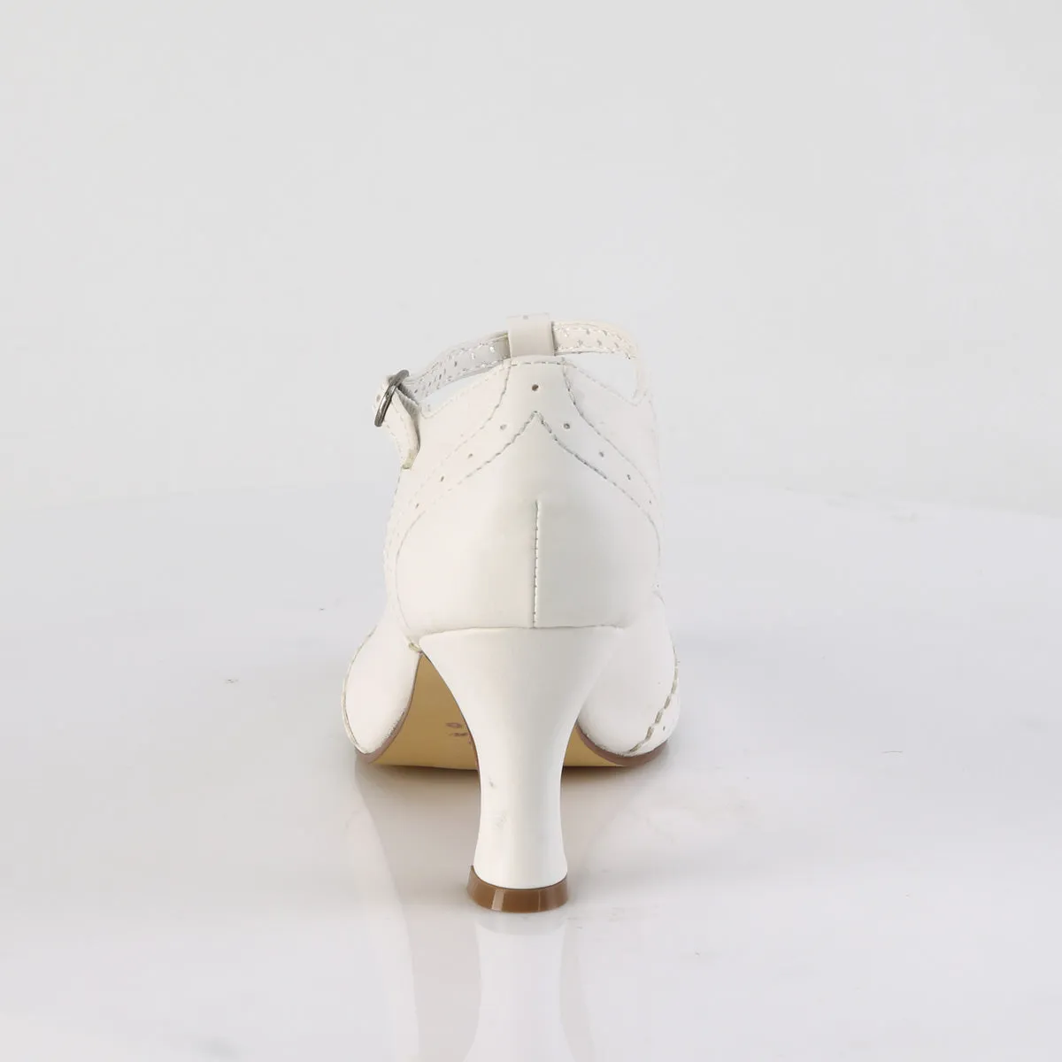 FLAPPER-26 Pin Up Couture Flapper White Sexy Single Soles (Retro Heels)