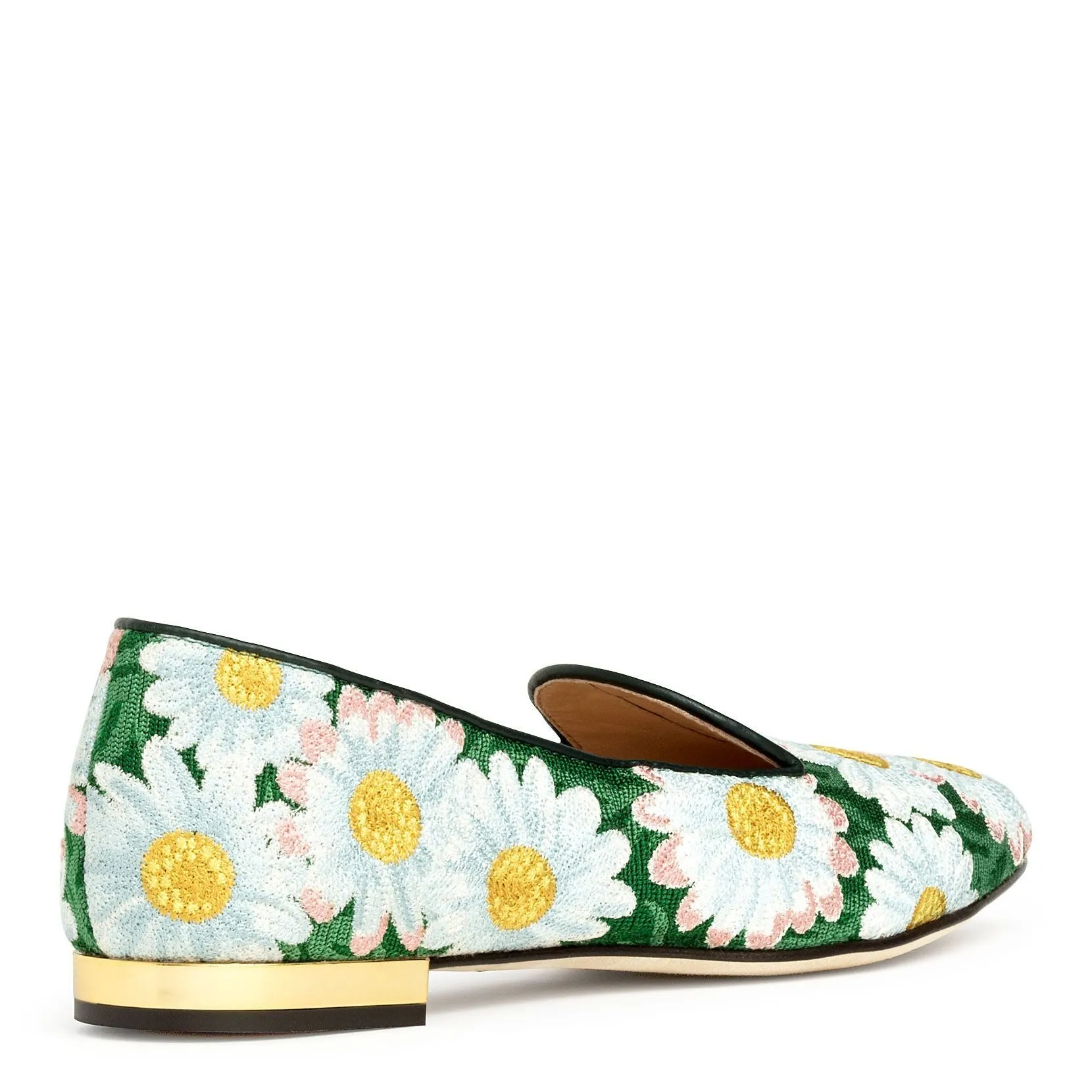 Flower brocade flats