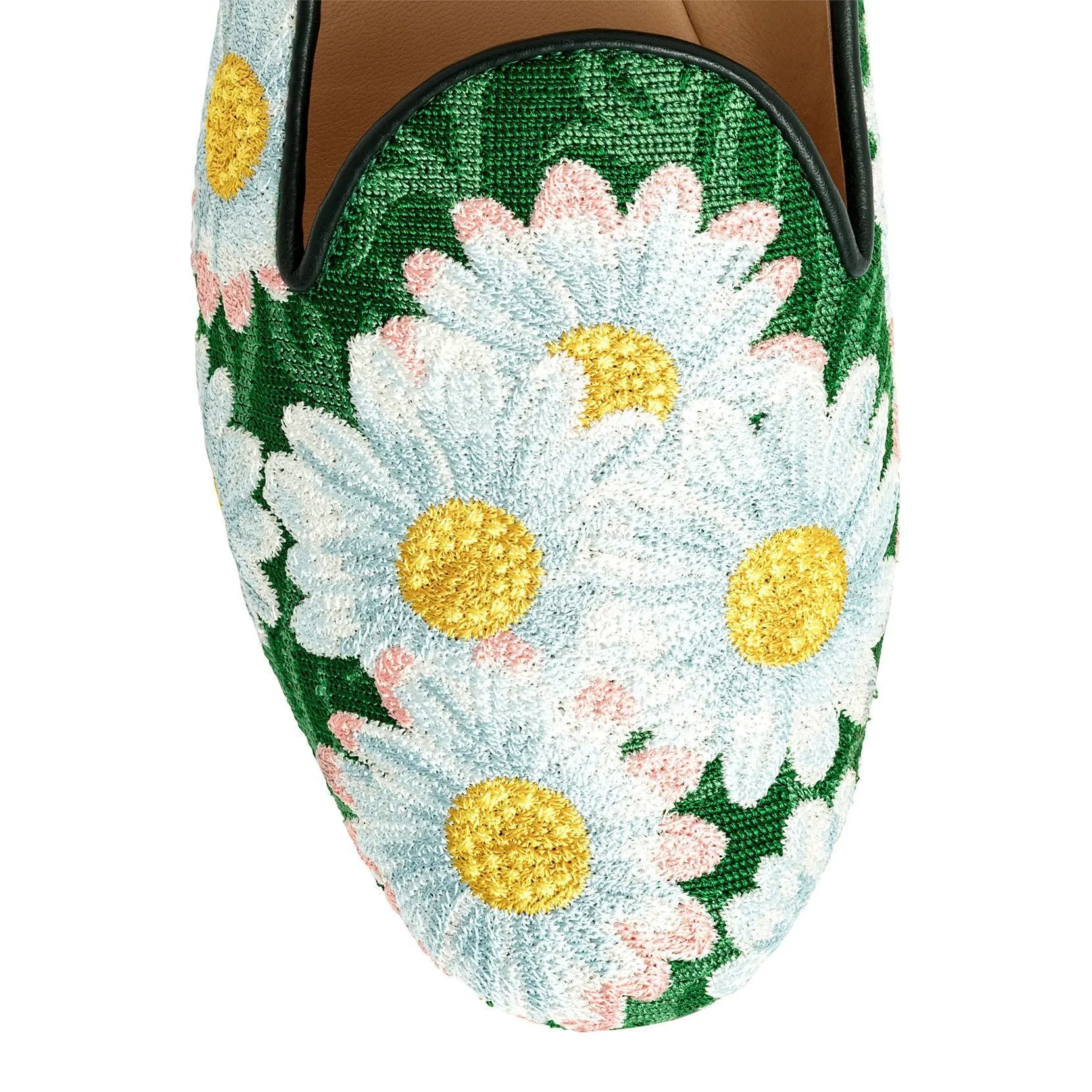 Flower brocade flats