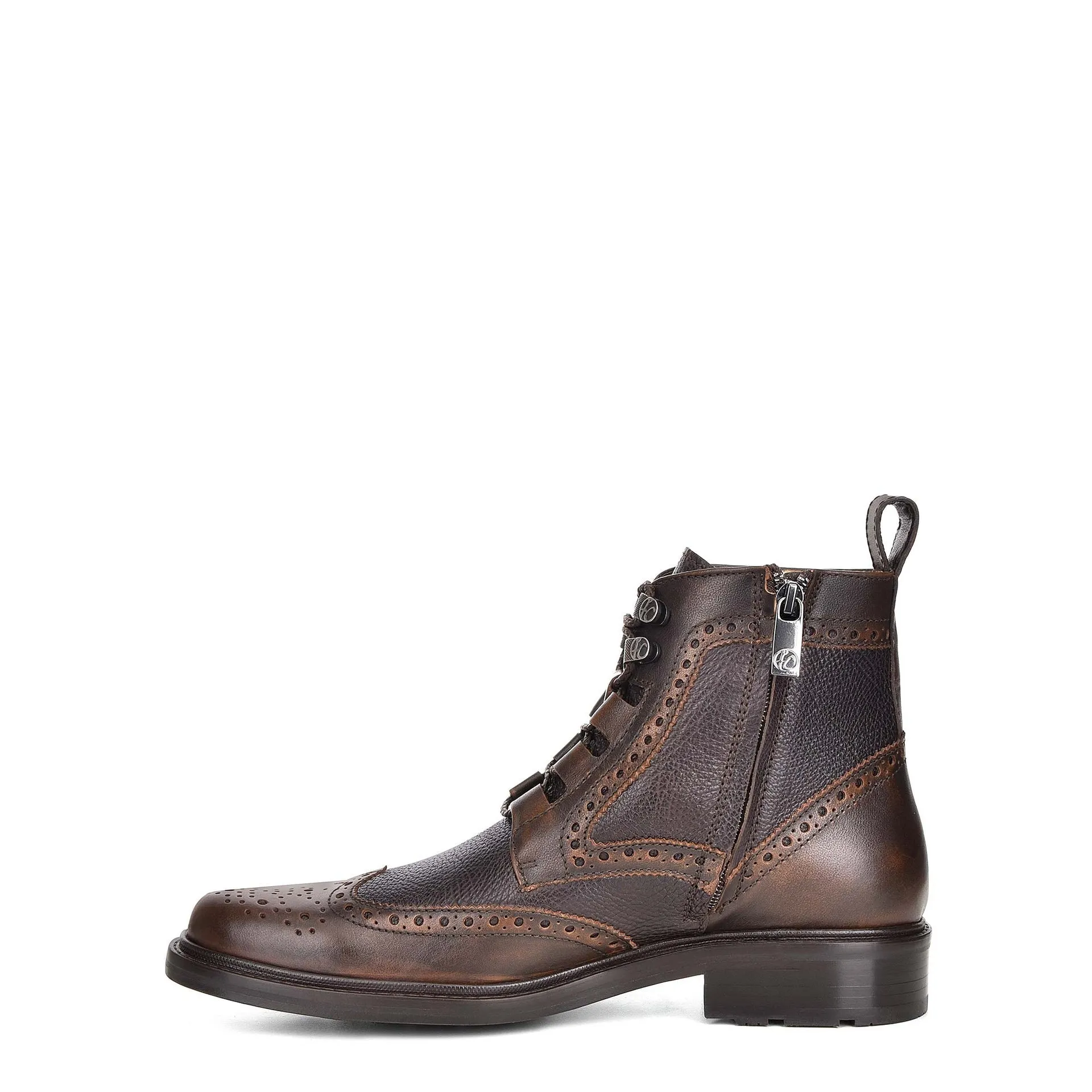 G82EVKB - Cuadra brown casual fashion leather ankle booties for men