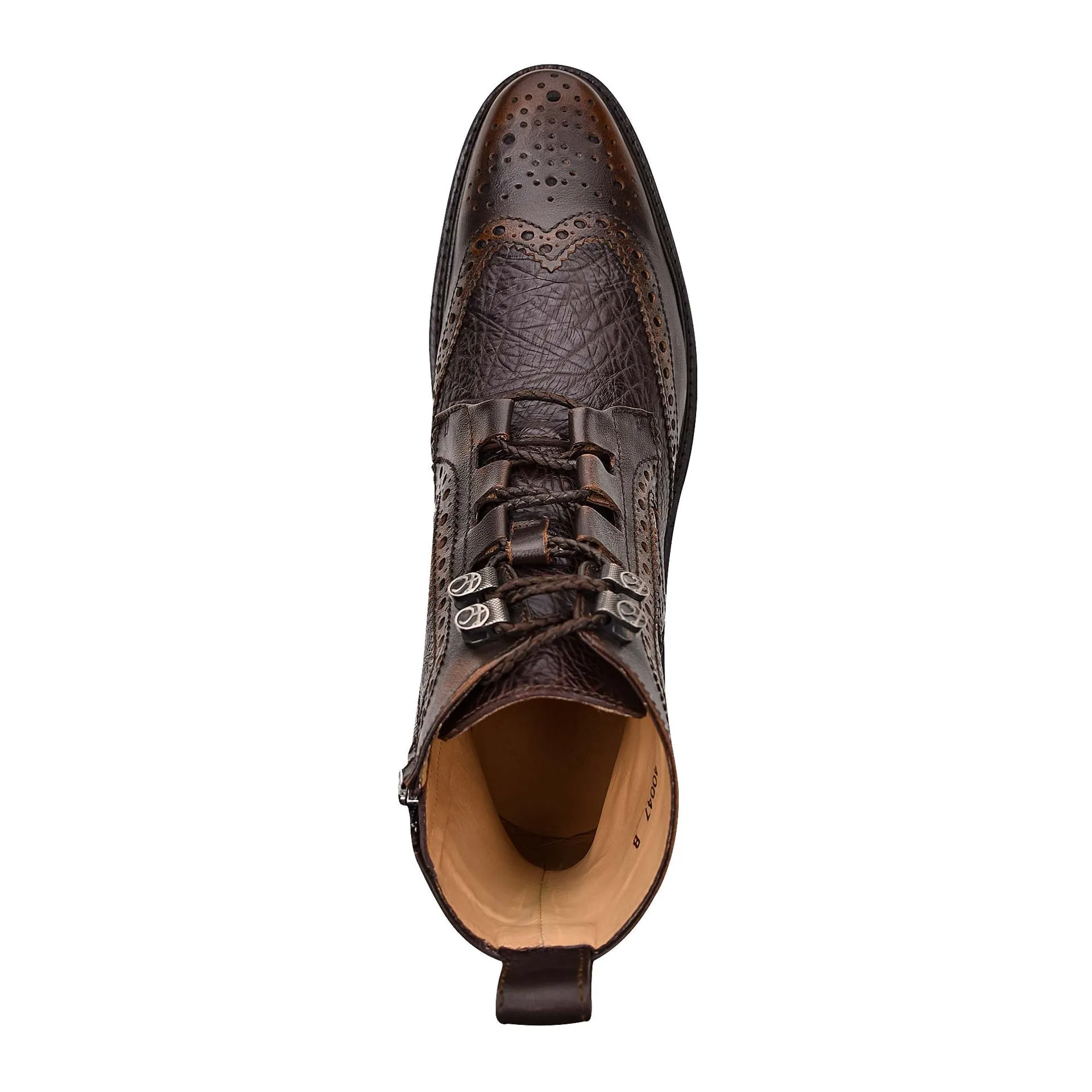 G82EVKB - Cuadra brown casual fashion leather ankle booties for men