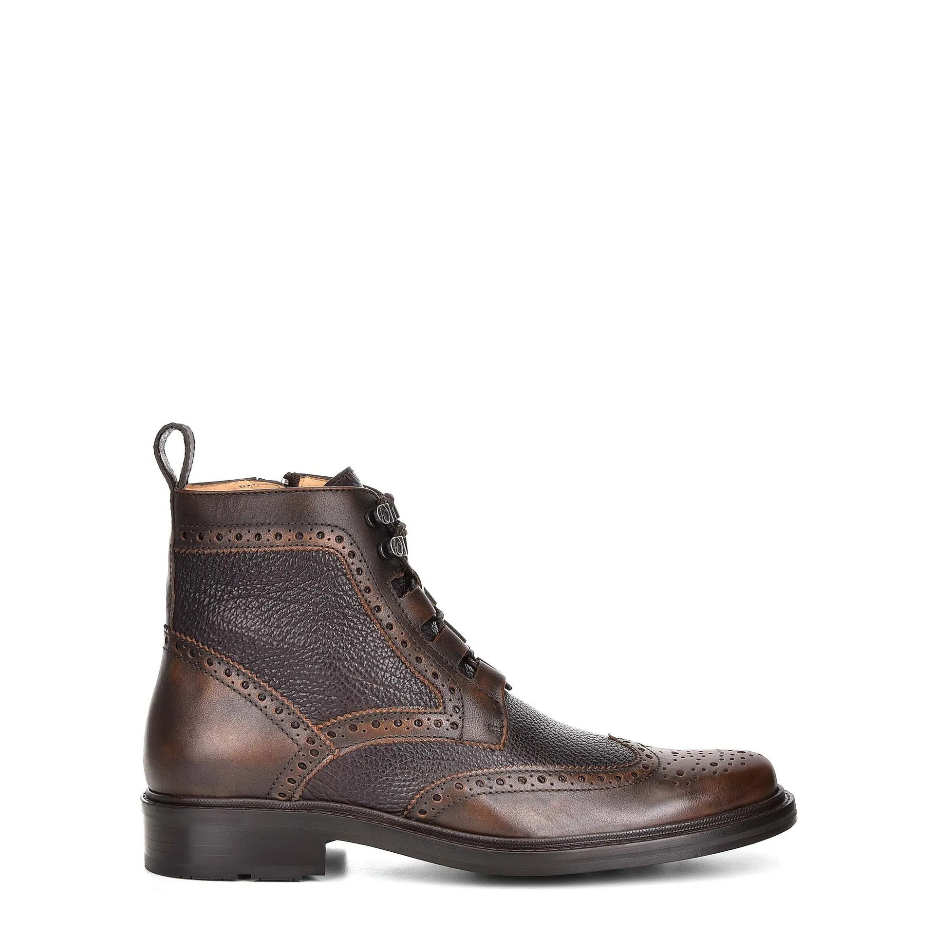 G82EVKB - Cuadra brown casual fashion leather ankle booties for men