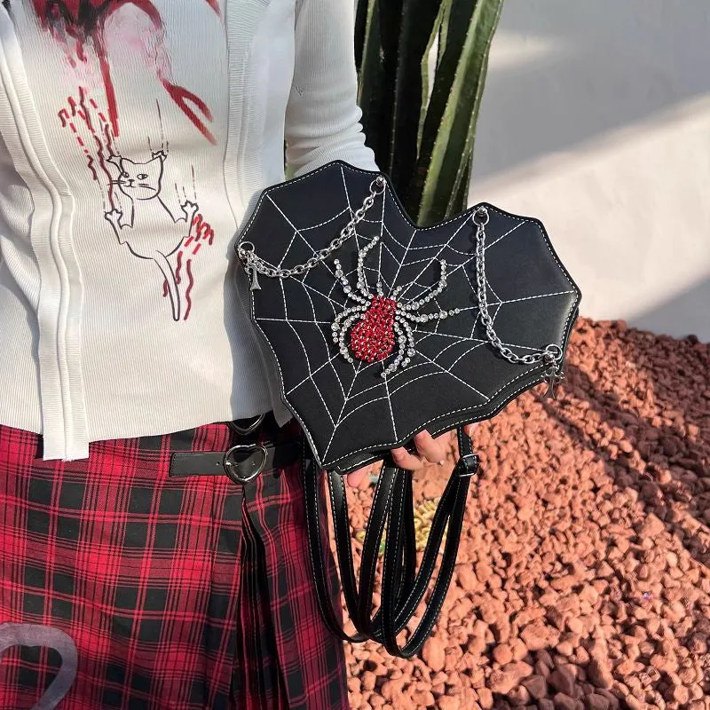 Harajuku Lolita Gothic Punk Leather Crossbody Spider Y2K Bag