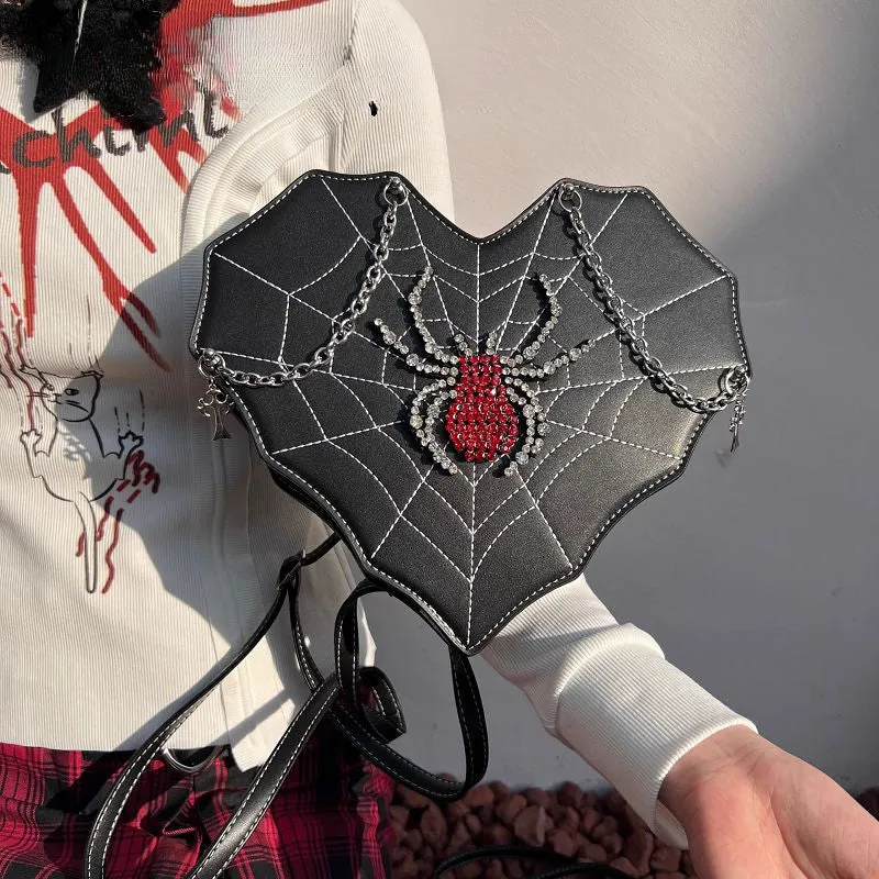 Harajuku Lolita Gothic Punk Leather Crossbody Spider Y2K Bag