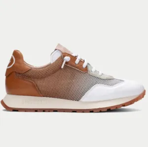 Hispanitas tan and white leather sneakers