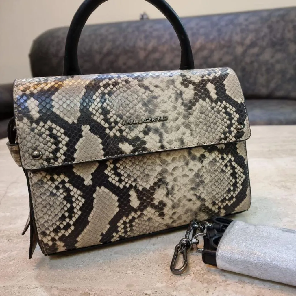 Ikon Snake Mini Top Leather Handbag For Women