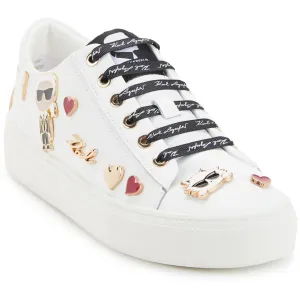 Karl Lagerfeld Paris Womens Cate Pins Leather Casual And Fashion Sneakers