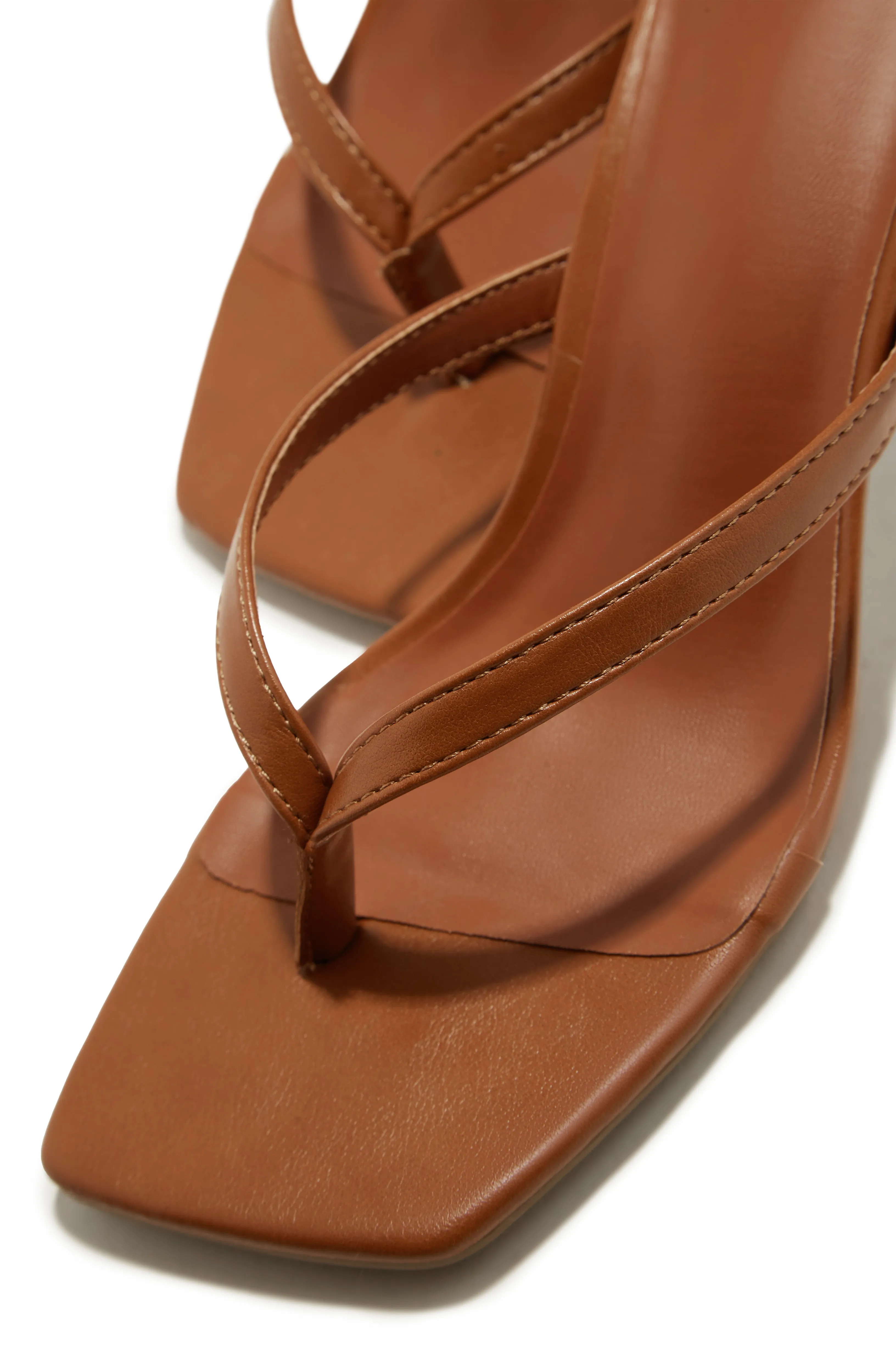 Karley Mid Heel Mules - Chestnut