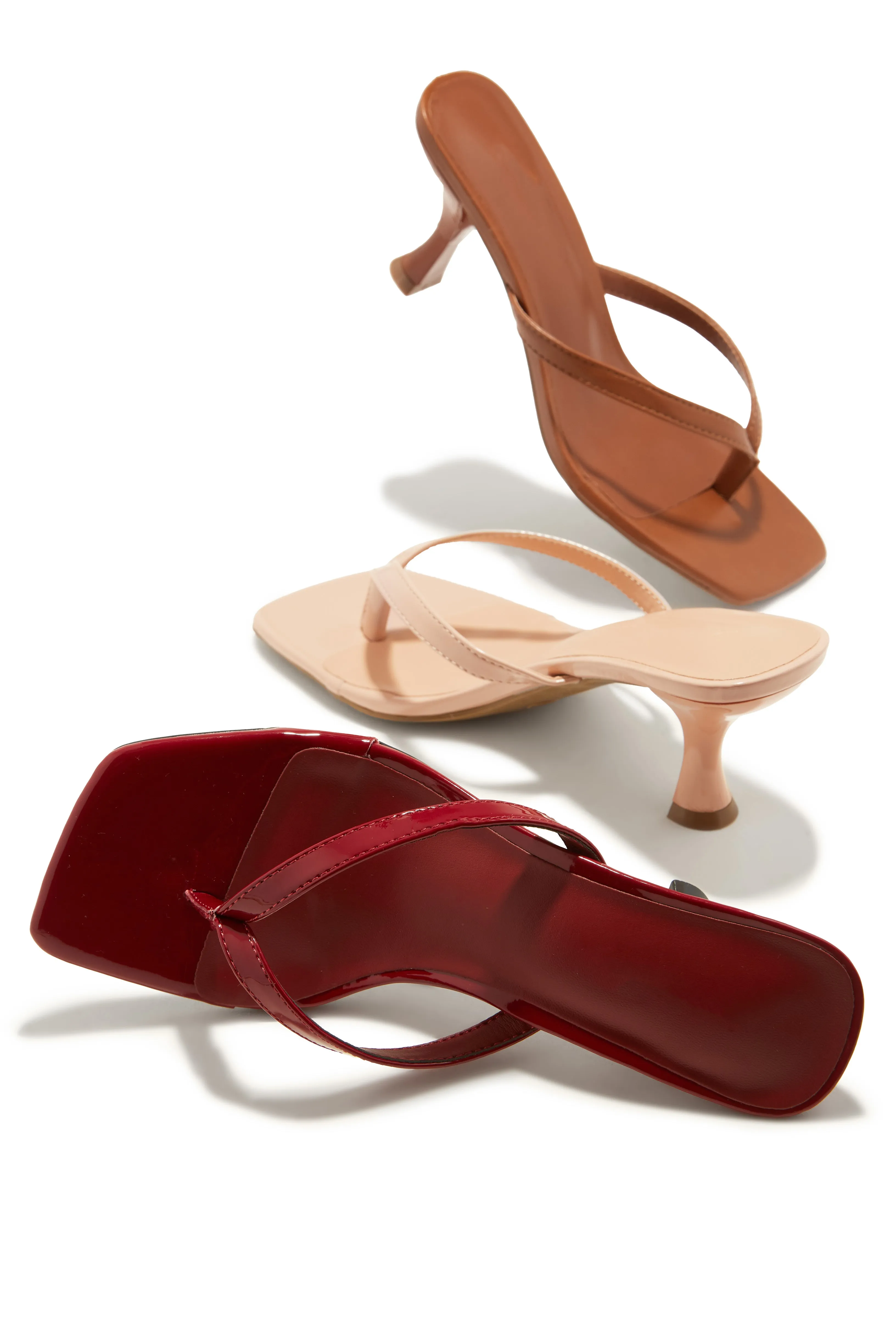 Karley Mid Heel Mules - Chestnut