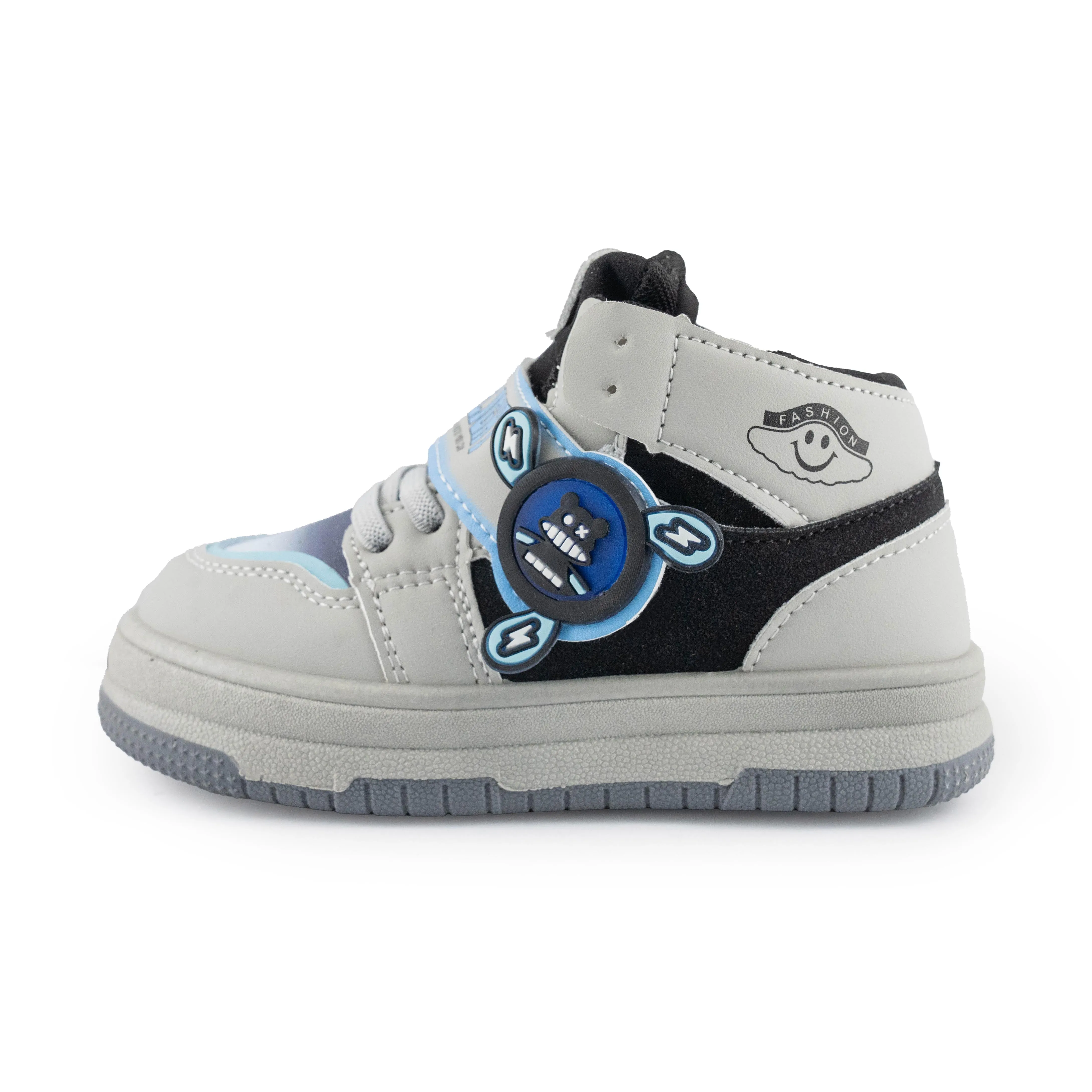 Kids' Cute Bear High-Top Sneaker SY183 Gray