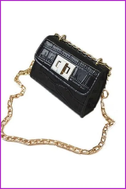 Kids PU Leather Chain Cross Body Messenger Bags