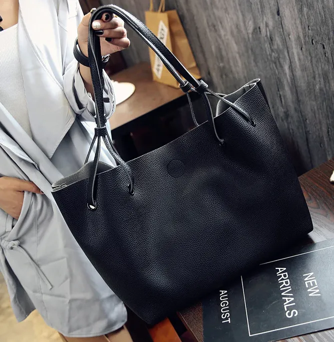 Large Tote Bag PU Leather Casual Hand Bag