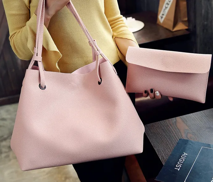 Large Tote Bag PU Leather Casual Hand Bag
