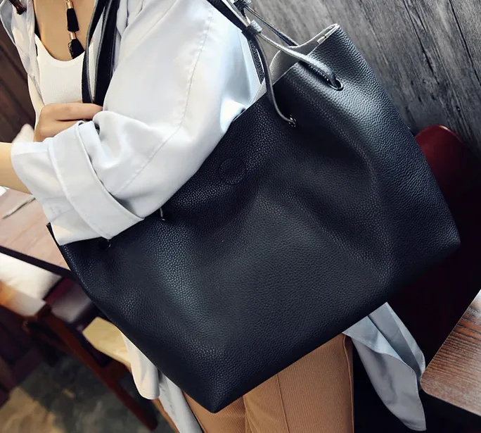 Large Tote Bag PU Leather Casual Hand Bag