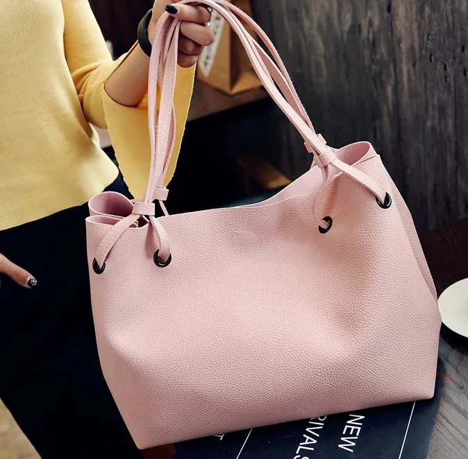 Large Tote Bag PU Leather Casual Hand Bag