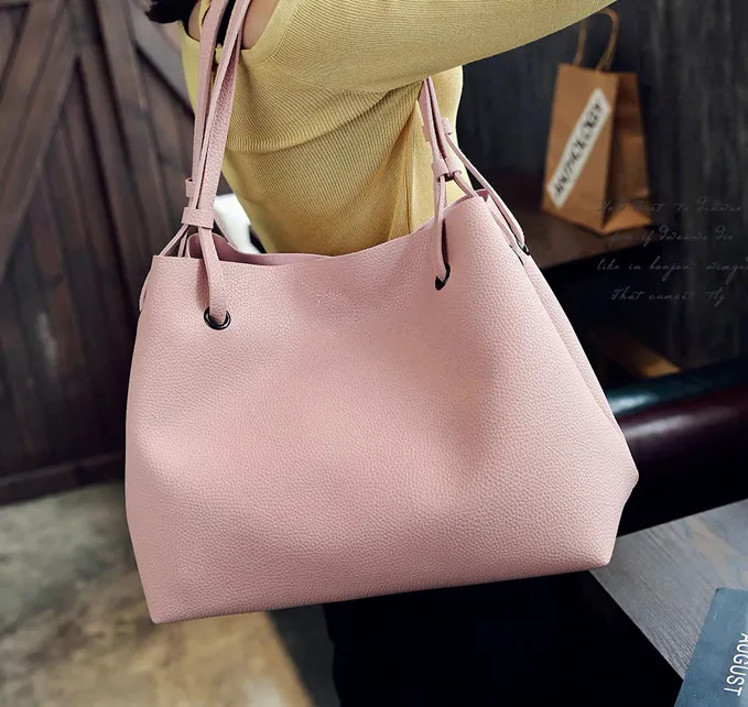 Large Tote Bag PU Leather Casual Hand Bag