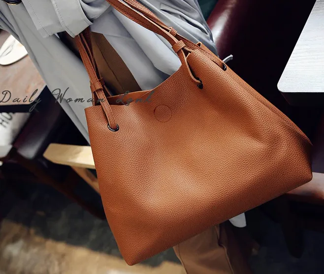Large Tote Bag PU Leather Casual Hand Bag
