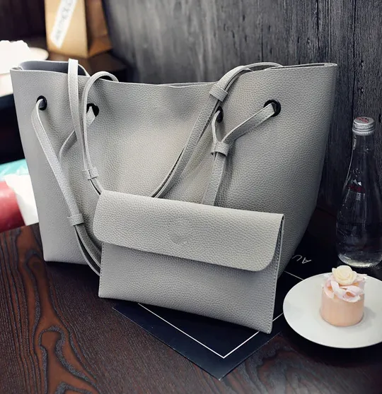 Large Tote Bag PU Leather Casual Hand Bag