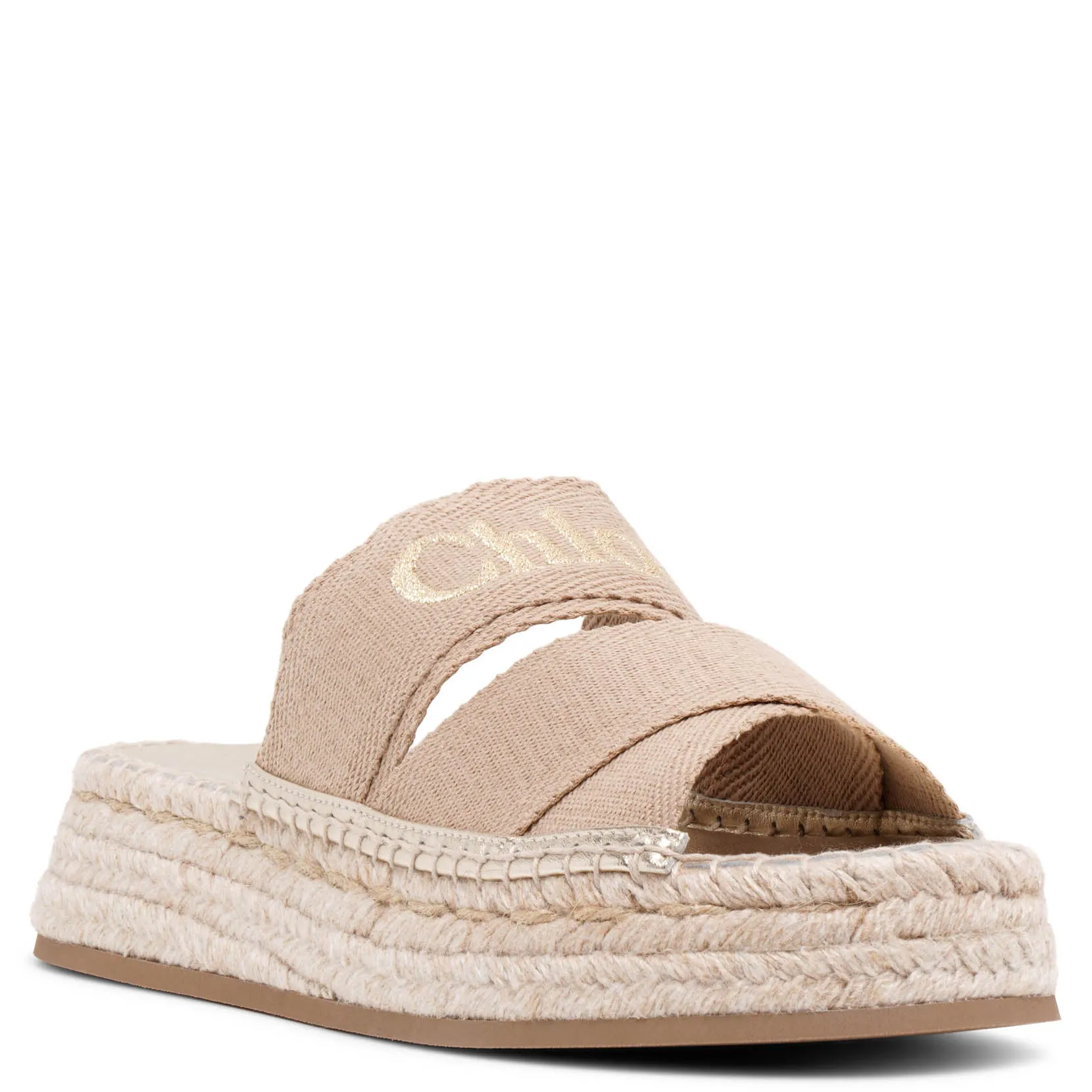 Mila beige linen flats