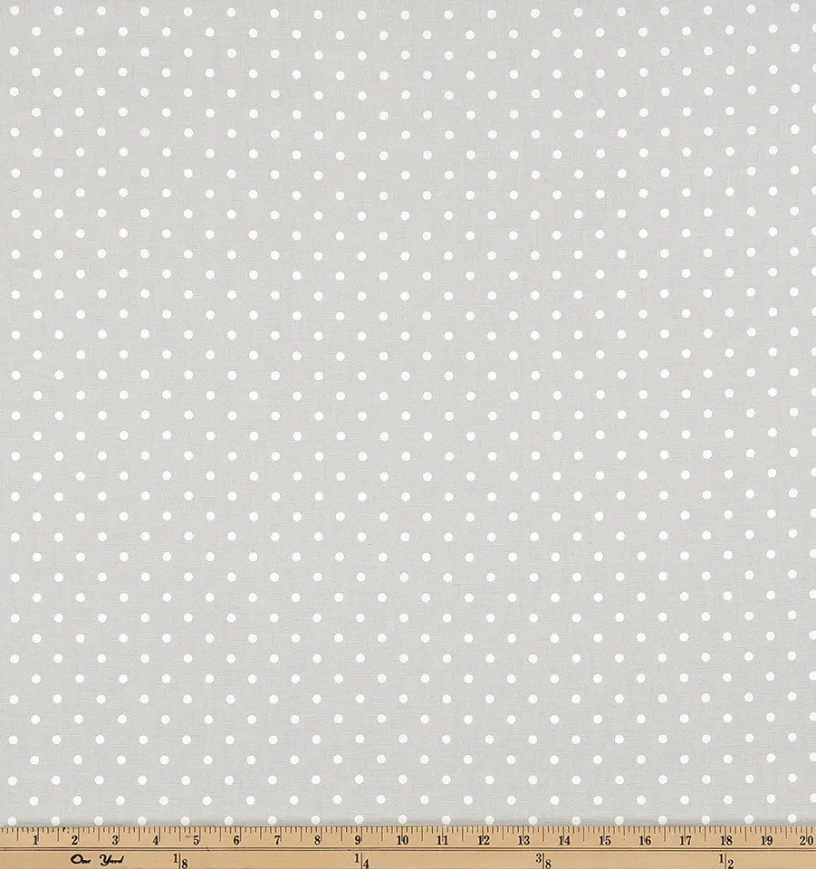 Mini Dot French Grey White Fabric By Premier Prints