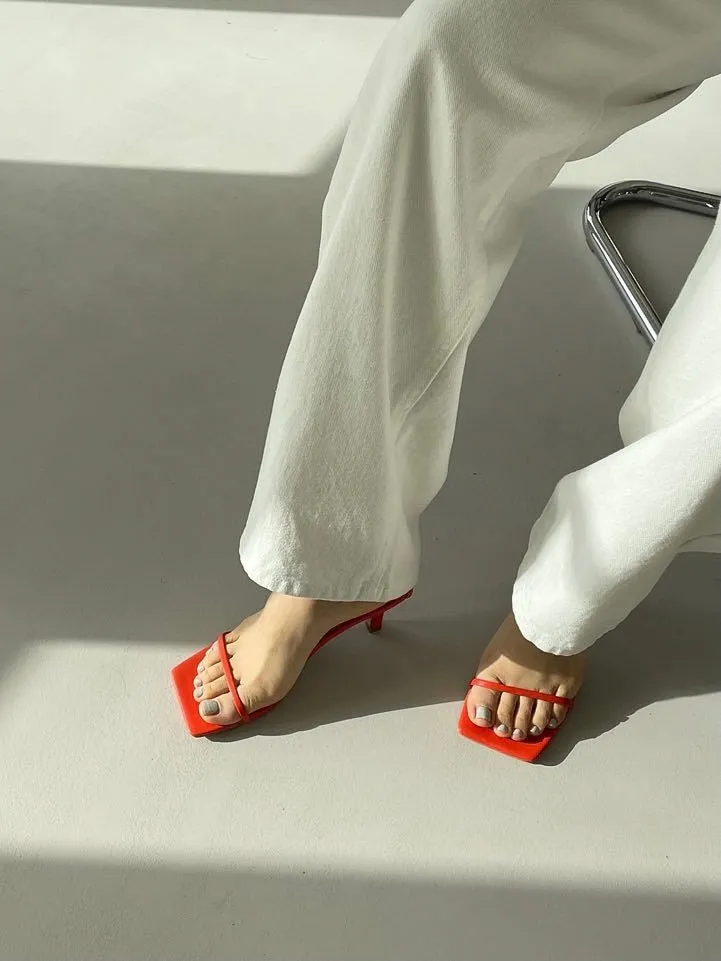 Minimal Strappy Heel Sandals