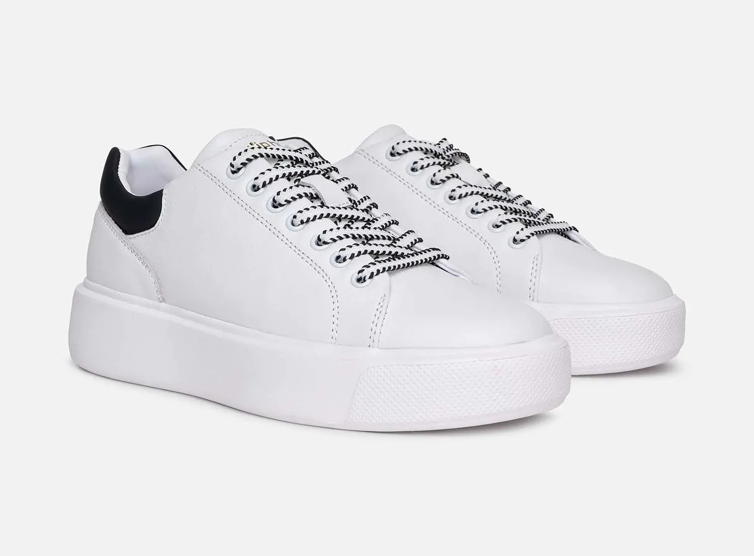 Philip Hog Leather Luna Sneaker - Black & White