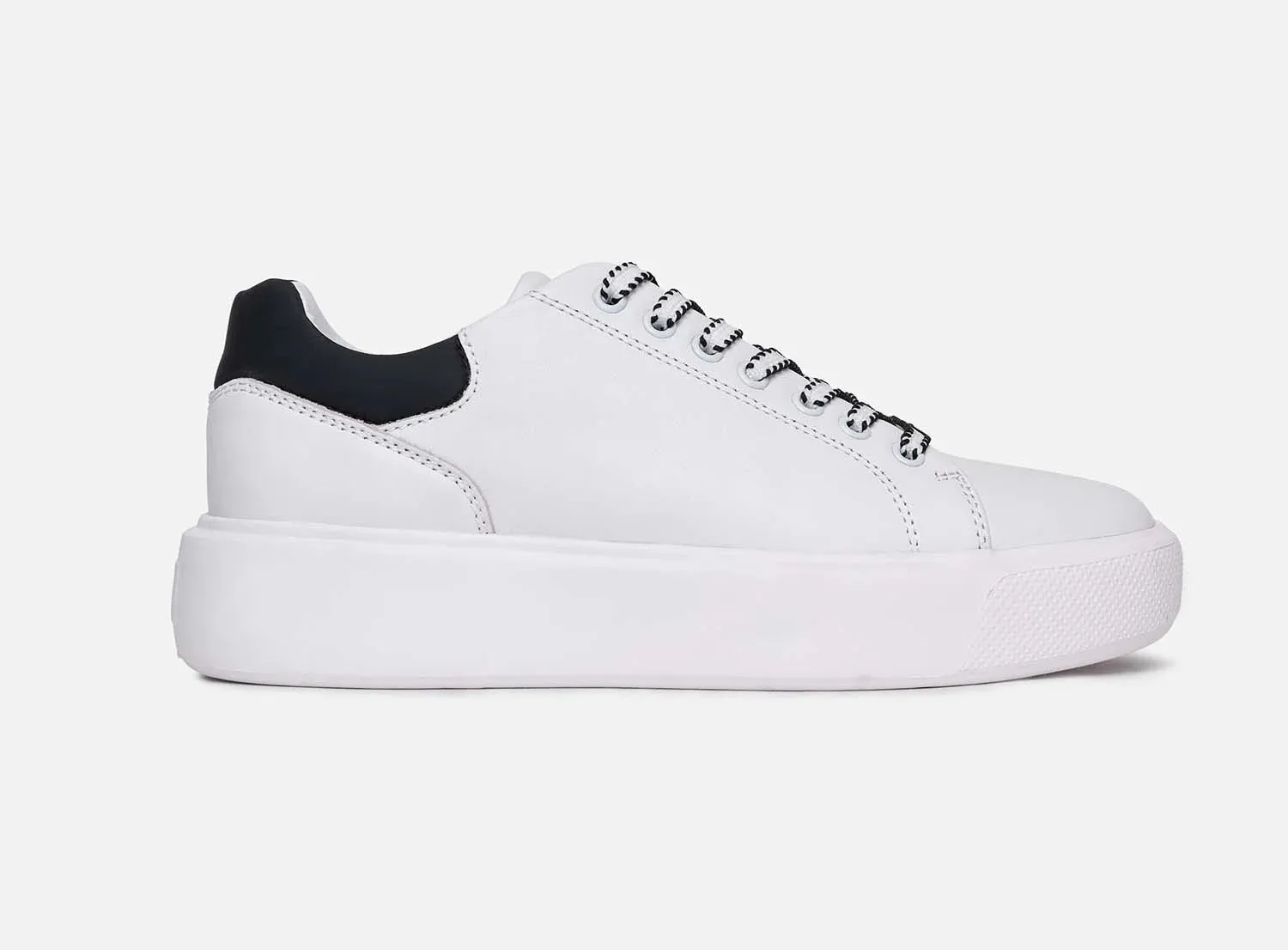 Philip Hog Leather Luna Sneaker - Black & White