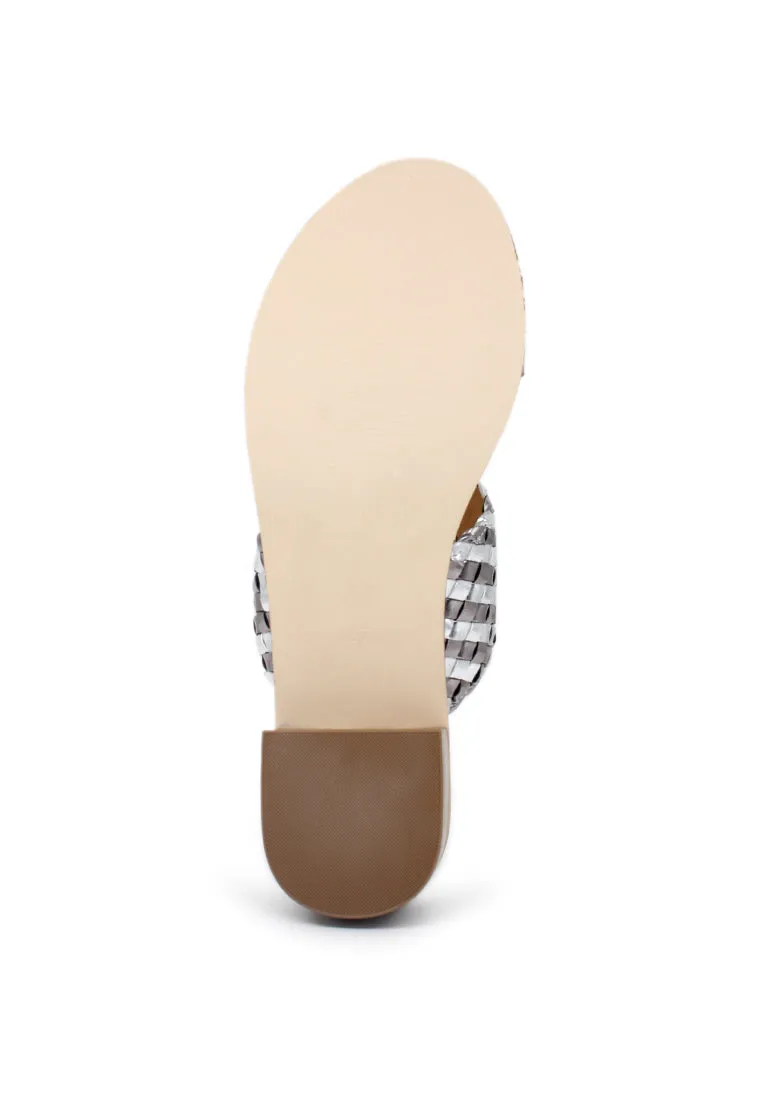 Pweter Mid Heel Sandals