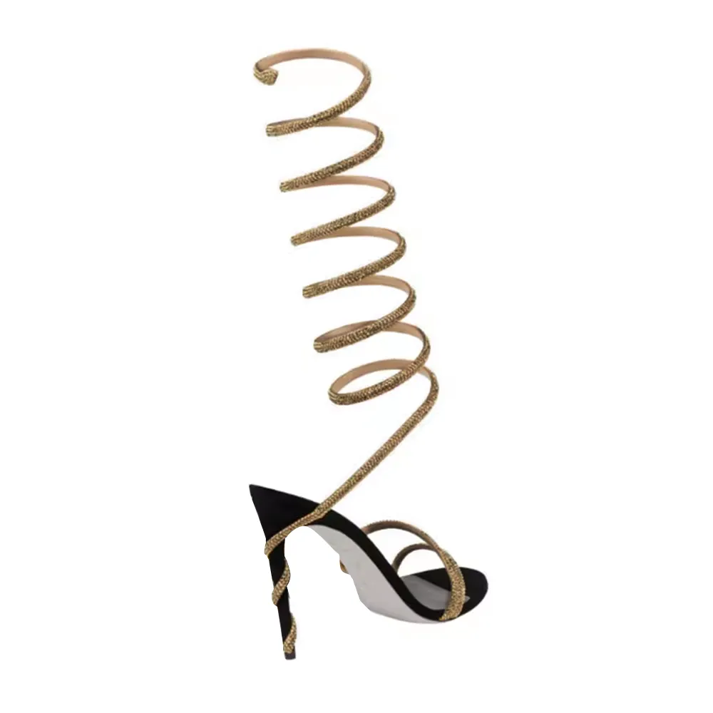 RAFEI Diamante Wrap High Heel Sandals